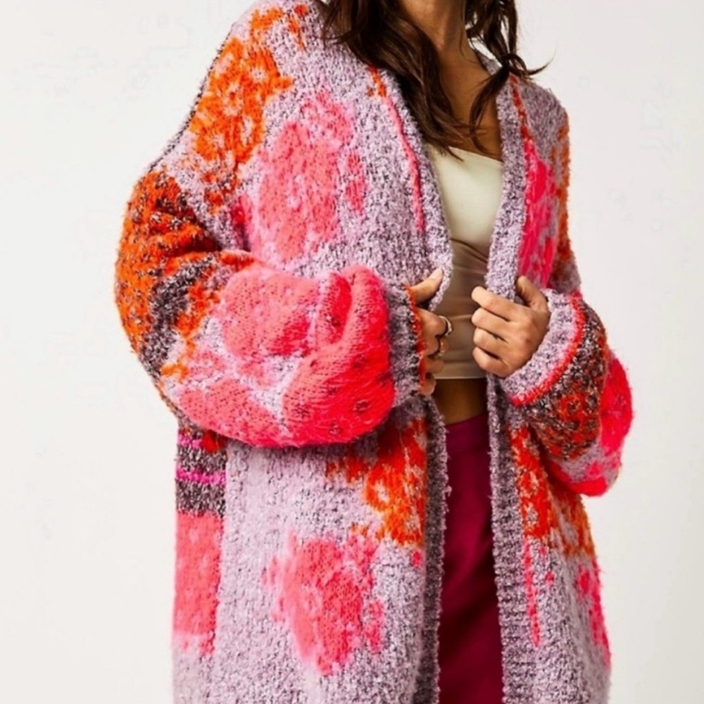 Free People Multicolor Knit Cardigan